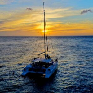 Sunset Sail Trip with Blue C Watersports: Experience Curacao’s Beauty from a Luxury Catamaran