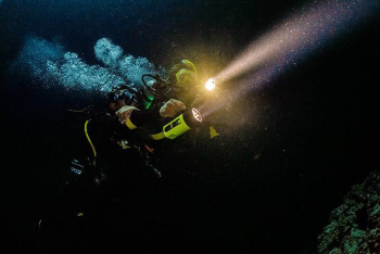 Sumérgete en la Oscuridad: Inmersión Nocturna Guiada de 1 Tanque en Jan Thiel Diving