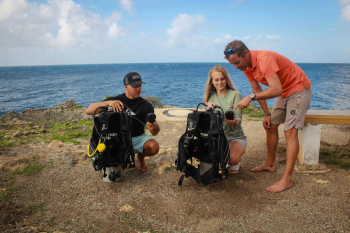 Dive into Adventure: 2 Tank Guided Shore Dive with Jan Thiel Diving in Curacao