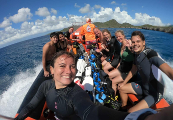 Experience the Best Boat Guided Dive to Watamula, Mushroom Forest & Blue Room in Curaçao